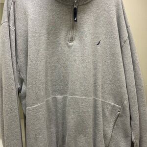 Nautica Men's Light Gray Zip-Up Sweater